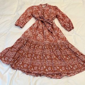Cleobella Sara Rust Floral Dress